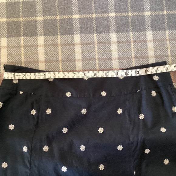 VINTAGE GAP COTTON BLACK CREAM FLORAL FIT & FLARE MIDI SKIRT SIZE 10 - Picture 10 of 10